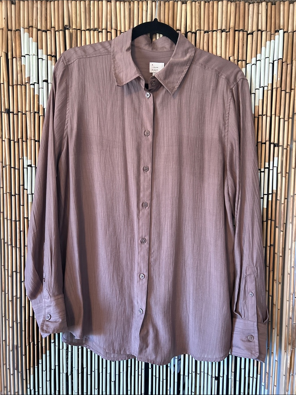 a new day Mauve Button-Down Shirt